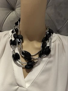 Halskette Mehrreihig Designer Modeschmuck Manouk Statement Perlen Kette - Bild 1 von 4