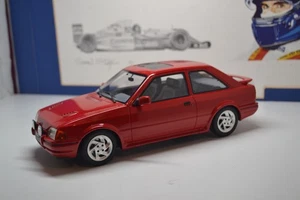 MODELOS OTTO - FORD ESCORT RS TURBO - ROJO - COCHE MODELO RESINA ESCALA 1:18 SIN CAJA - Imagen 1 de 8