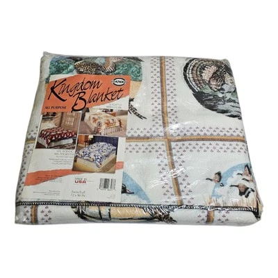 VTG Beacon Kingdom Blanket Full/Twin Birds Geese Duck Perma-Nap NOS - READ - Image 1 of 4