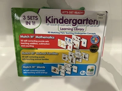 The Kindergarten Learning Library 3 sets in 1 Children Learning Cards, Brand New - Image 1 of 4