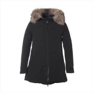 Moncler BLAVET 19-year Polyester Down jacket 0 Ladies' Black  Removable fur - Picture 1 of 11