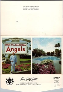 Vintage PALM SPRINGS, California Postcard GENE AUTRY HOTEL "Home of the Angels" - Picture 1 of 2
