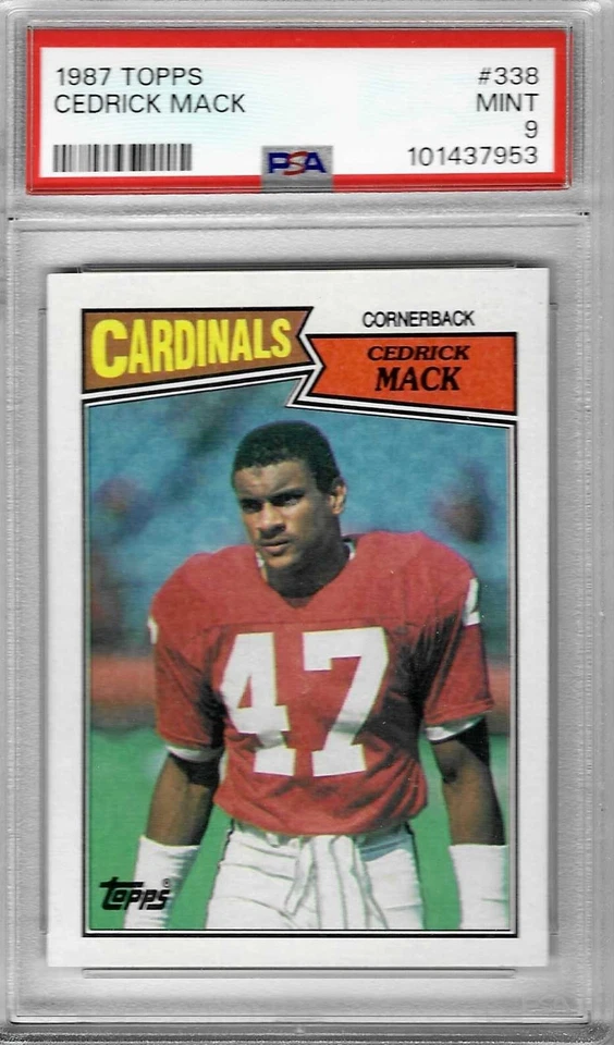 1987 Topps #338 - Cedrick MACK - PSA 9+++ RC Cardinals - low pop - Image 1 of 1