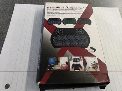 MT10 Wireless Mini Keyboard Mouse Combo New Damaged box - Image 1 of 4