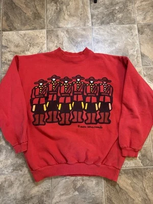 Винтажный свитер Marc Tetro канадская полиция Канада искусство XL 25x27  - Изображение 1 из 4