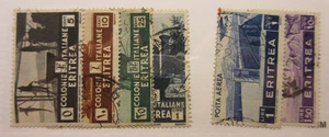 ERITREA, Scott: 159, 160, 162, 164, C11, C12, USED, Lot29, Cat $3.40 - Picture 1 of 1