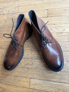 To Boot New York Men’s Chukka Ankle Boots 13 D Brown Leather Italy Worn Once! - Picture 1 of 11