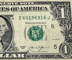 June 16 1969 Birthday Note Fancy Serial Number One Dollar Bill 60196916 - Picture 1 of 3