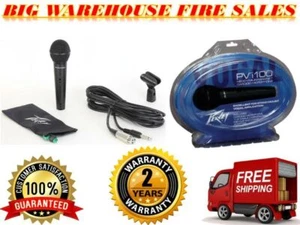 4 Peavey PVI100 1/4" Wired Dynamic Cardioid Vocal Microphone+Mic Clip + Cable - Picture 1 of 1