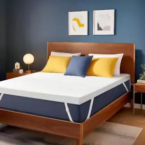 SUBRTEX Gel-Infused Memory Foam Bed Topper-Bamboo Cover,CertiPUR-US - Picture 1 of 42
