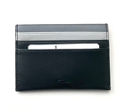 LACOSTE LEATHER CREDIT CARD HOLDER NH3289-F42 Noir/Smoked Pearl/Paloma