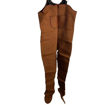 Red Ball Chest Waders Insulated Boot M Brown Adjustable Straps Neoprene Fishing - Image 1 of 4
