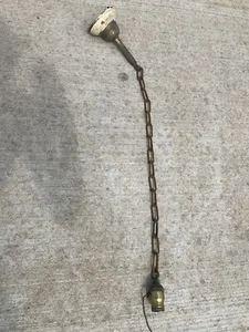 Antique Brass Electric Ceiling Chain Hanging Light Decor *Needs Rewired* + - Bild 1 von 7