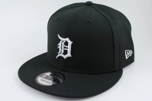 NEW ERA 9FIFTY BASIC SNAPBACK HAT CAP MLB DETROIT TIGERS BLACK/WHITE ADULT MENS - Picture 1 of 7