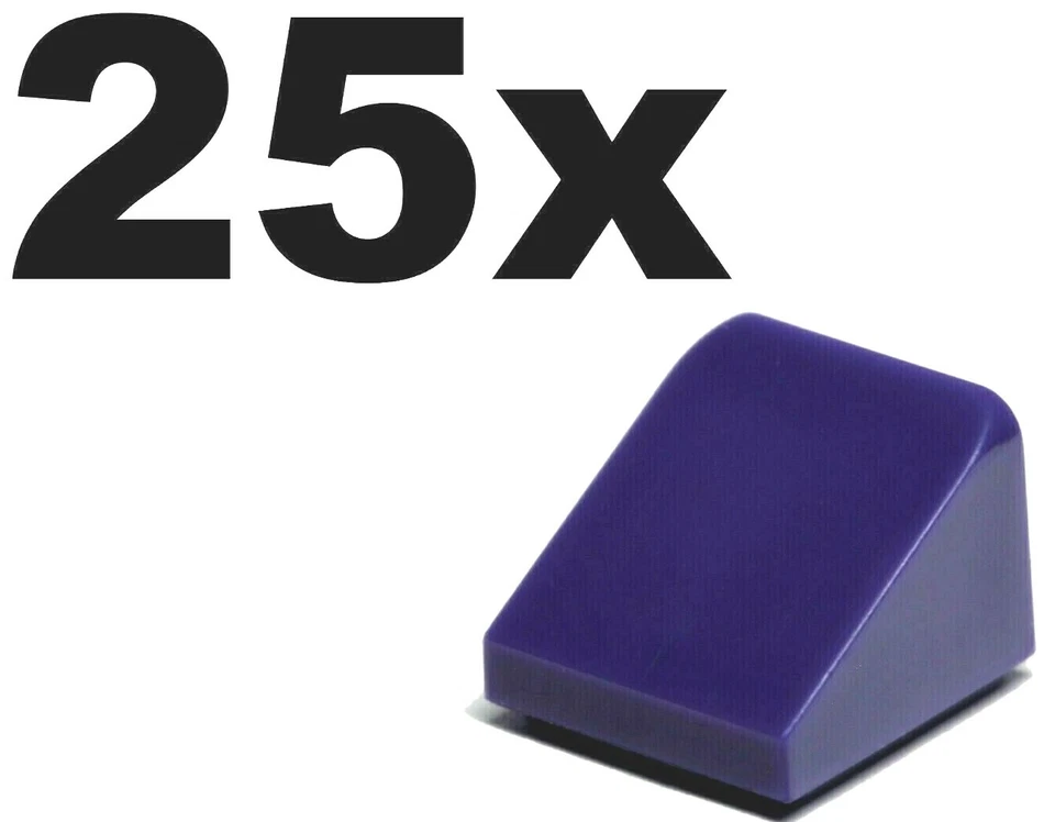 NEW LEGO - SLOPES - 1 x 1 - Purple Dark (30 1 x 1 x 2/3) x 25 - 1x1 slope - Image 1 of 1