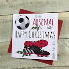 Happy Christmas To An Arsenal Fan, Christmas Card, By White Cotton Cards