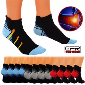 Compression Socks Ankle Support 20-30mmHg Graduated Pain Relief Men Women CFR - Picture 1 of 15