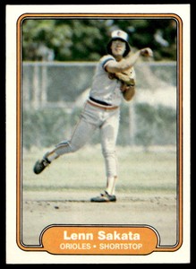 1982 Fleer 178 Lenn Sakata   Baltimore Orioles  Baseball Card
