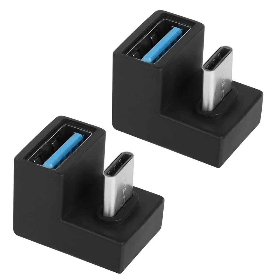 U-Shape USB C to USB 3.1 Adapter 10Gbps 180 Degree Type C Male to USB 2 Pack - Image 1 of 1