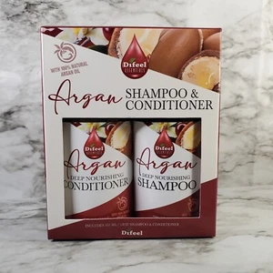 Difeel Essentials 100% Natural Argan shampoo & Conditioner 12oz Deep Nourishing - Picture 1 of 4