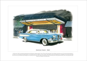 American Classics - 1958 EDSEL RANGER - Fine Art Print - Horse Collar Grille Car - Picture 1 of 1