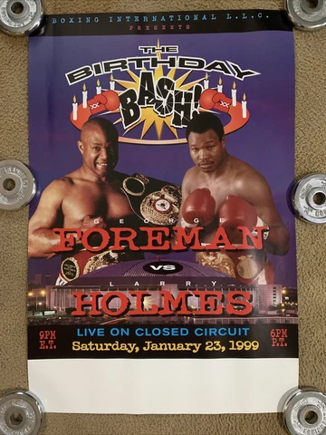 George Foreman vs Larry Holmes 1999 Fight Poster; Fight Never Took Place; 24x36 Cover