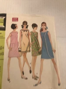 Robe vintage 1967 DEMI-TAILLE motif à coudre McCALLS 9118 taille 16 1/2 buste 39 - Photo 1 sur 8