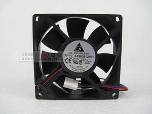 DELTA 8CM double ball bearing fan 8025 12V 0.41A AFB0812VH 3-Pin 80x80x25mm - Picture 1 of 4
