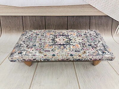 Footrest stool Bench with cushion Under desk stool Footstool bench Upholstered - Image 1 of 4