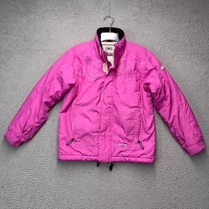 Spyder Jacket Youth Girls XL Pink Floral Full Zip Lined Ski Snowboard Outdoor - Picture 1 of 15