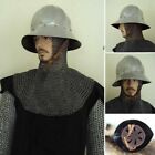 Medieval Burgundian Knight Kettle Spanish Helmet Chain Mail Xmas 18Ga Htt13