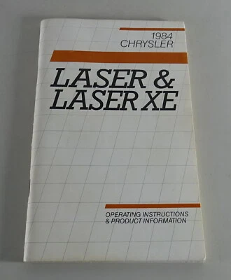 Manuale Dell'Utente / Manuale Chrysler Laser & Laser XE Anno 1984 - Immagine 1 di 2