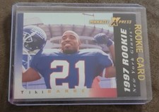 1997 Pinnacle X-Press RC Tiki Barber #123  Football Rookie New York Giants RC EX