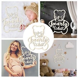 We Can Bearly Wait Decorations Baby Bear Sign Hanging Baby Sign We Can Bearly