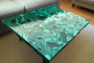 Malachite Stone Center Sofa Dining Table Handmade Furniture Random Decor - Picture 1 of 8