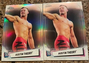 2-2021 WWE TOPPS CHROME AUSTIN THEORY SP NXT REFRACTOR CARD #74 (2 CARD LOT) MNT - Picture 1 of 2