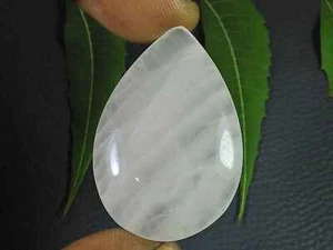 28X40MM Natural Pink Rose Quartz Pear Healing Crystal Cabochon Gemstone h393 - Picture 1 of 9