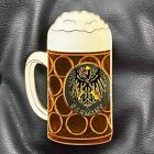 GERMANY🇩🇪METAL FRIDGE MAGNET✅BEER GLASS WITH COAT OF ARMS TOURISTIC SOUVENIR🎗