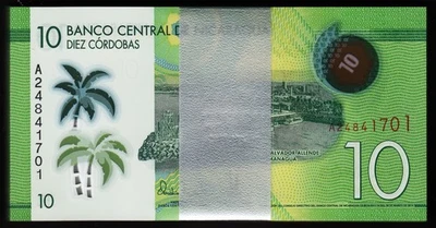 Nicaragua, 10 Cordobas 2014 2015, UNC, BUNDLE, Pack of 100 PCS, P-209, Polymer - Image 1 of 4