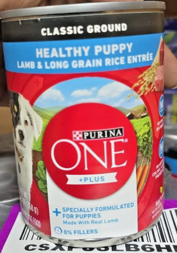 Purina One +Plus Classic Ground Wet Puppy Dog Food Lamb 13 oz Cans 12 PACK APR26 - Image 1 of 3