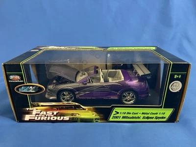 The Fast and the Furious 2001 Mitsubishi Eclipse Spyder Joyride Diecast 1:18 - Image 1 of 4
