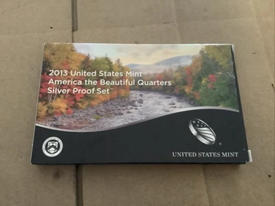 2013 America The Beautiful  Quarters Silver  Proof Set - Box & COA Included - Image 1 of 3