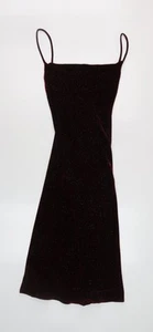 Resource Women's Red Slip Dress, Size 12, Velvet, Glitter - Picture 1 of 12