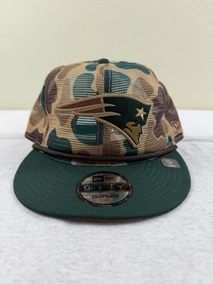 New Era 9FIFTY Snapback Nuevo. Sombrero de camionero camuflado de los England Patriots ajustable para hombre Foto 1 de 4
