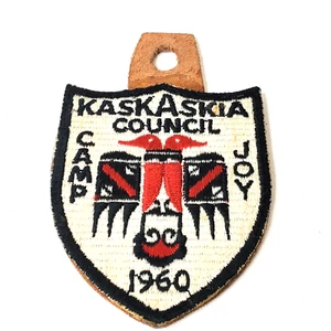 Kaskaskia Council Camp Joy 1960 Totum Vogel Leder Patch Vintage BSA - Bild 1 von 6