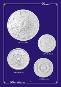 Rosone in gesso per lampadario decorazione soffitto plaster gypso - Foto 1 di 3
