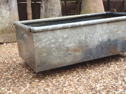 Galvanise Trough water feature / harvester garden planter Tank Cover