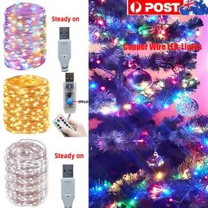 1M-20M USB String Fairy Lights LED Copper Wire Party Home Xmas Wedding Garden AU - Picture 1 of 16