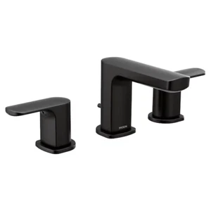 Moen Rizon Matte Black Two-Handle Widespread Low Arc Bathroom Faucet TRIM ONLY - Picture 1 of 4