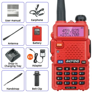 BAOFENG UV-5R VHF UHF Dual Band Two Way Ham Radio Transceiver Walkie Talkie RED - Picture 1 of 12